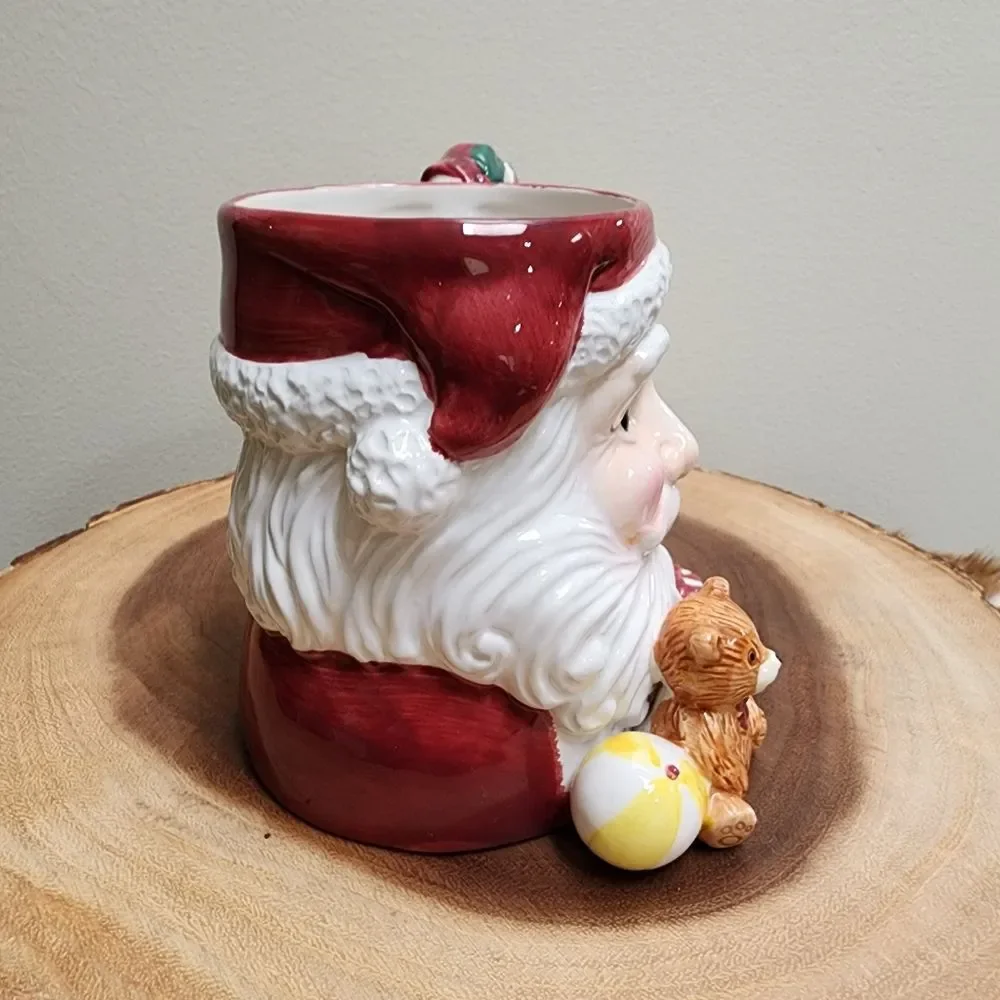 Santa Mug Vintage 90’s Tis The Season Christmas Santa Cup Hot Cocoa Mug